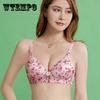 Бюстгальтер с цветочным принтом для женщин, розовый бюстгальтер, беспроводной бюстгальтер без косточек, сексуальный бюстгальтер пуш-ап, нижнее белье больших размеров, женский бюстгальтер, тонкий собранный
