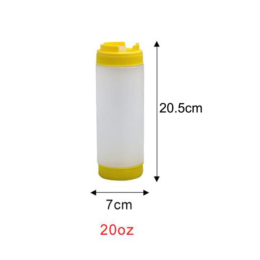 Double Head Sauce Bottles Big Capacity Plastic Squeeze Bottles Portbale 16oz 20oz 24oz Tomato Catchup Dispenser Picnic Cooker