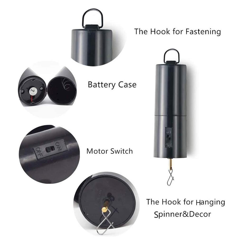 Black ing Batt y Pow ed Motor Rotating Motor for Garden Wind Wind Chimes