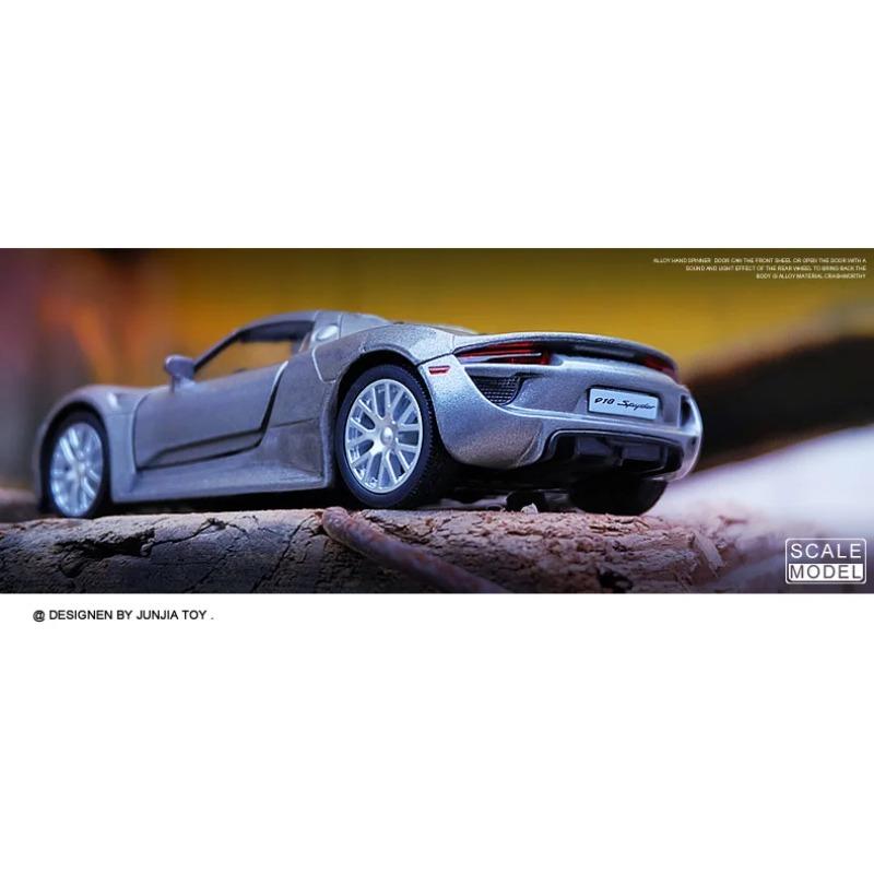 Симуляция Масштаб 1/36 Суперкар Porsche 918 Коллекция Сплавная Модель Миниатюрный Автомобиль Домашний Декор Игрушечный Транспорт Детский Подарок для Мальчика