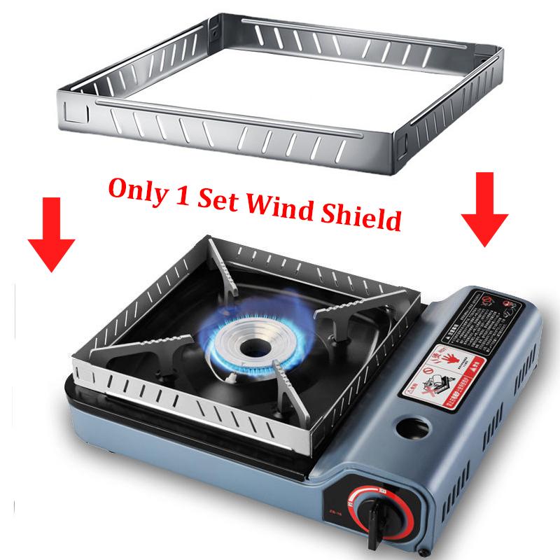 Уличная плита Ветрозащитный экран Кемпинговое оборудование Складная плита Ветрозащитный экран для горелки Пикниковые плиты Ветрозащитные дефлекторы Кемпинговая горелка из нержавеющей стали