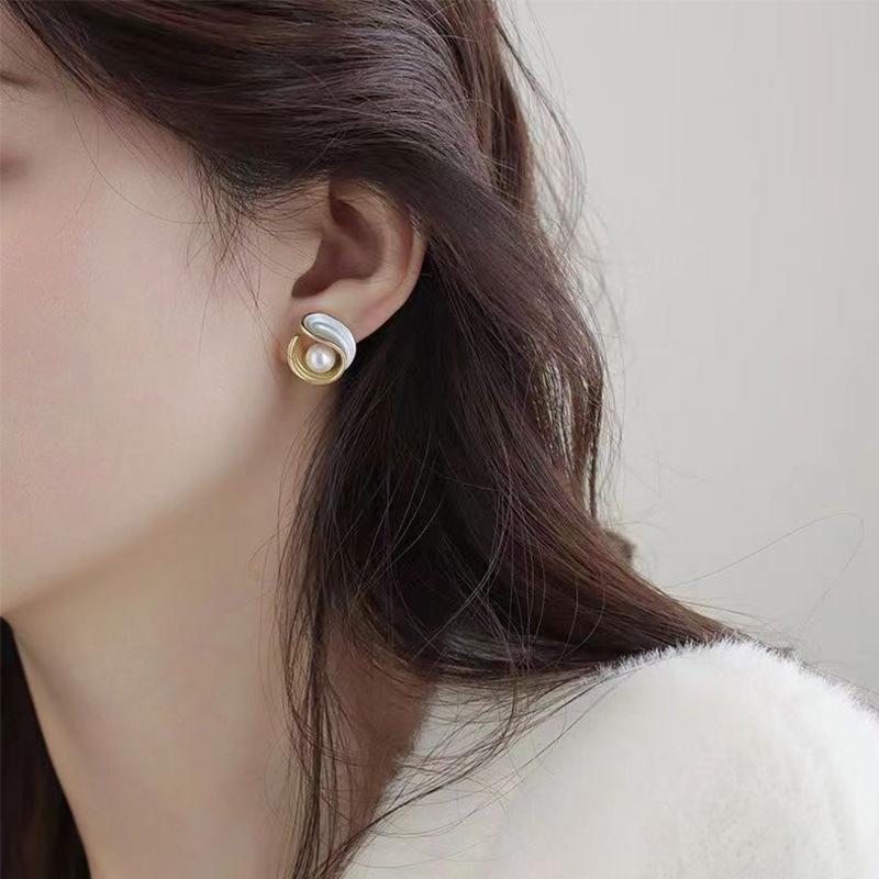 1 пара элегантных сережек-гвоздиков с имитацией жемчуга для женщин, модные украшения для вечеринок для девушек, аксессуары YSL ARI