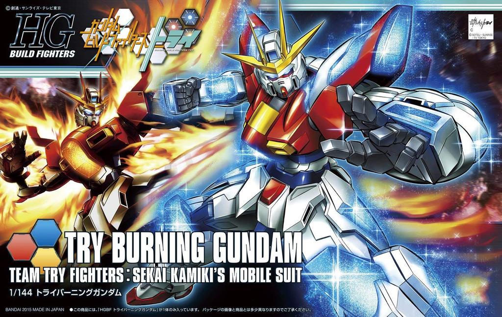 HGBF Gundam Build Fighters Try Try Burning Gundam масштабная пластиковая модель 1/144 с цветовой кодировкой