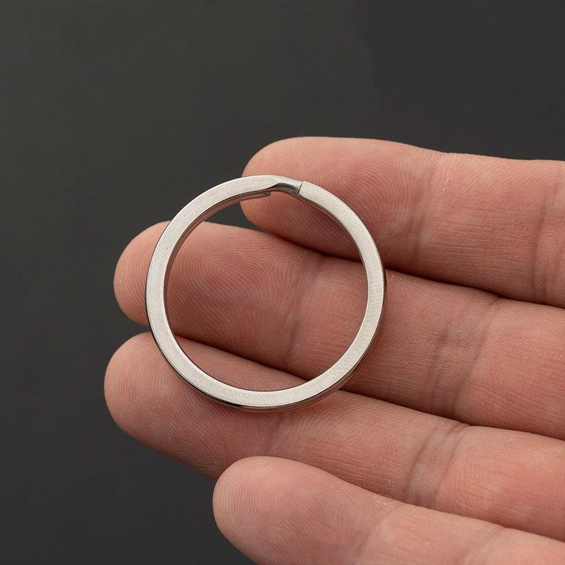 10 шт. Брелоки из нержавеющей стали 15/20/25/28/30/35 мм, круглые, плоские, разрезные кольца, брелок для изготовления ювелирных изделий, фурнитура для самостоятельного изготовления ключей