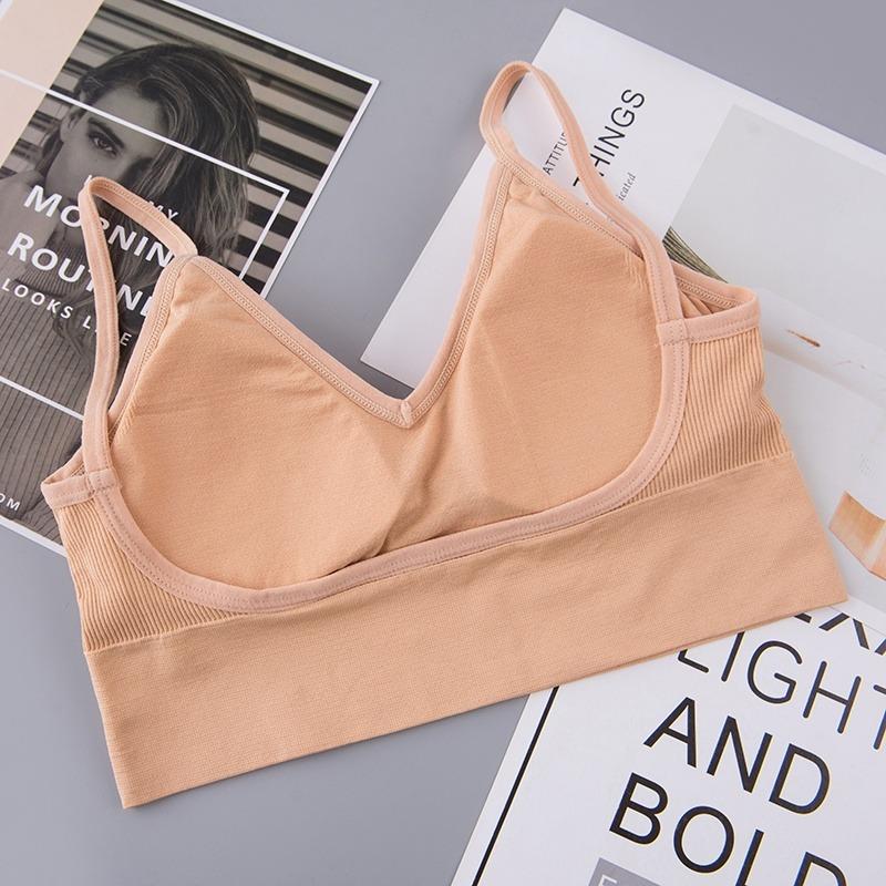 Женский японский бесшовный ниточный большой U-образный бюстгальтер с завязками на груди, дышащий спортивный бюстгальтер