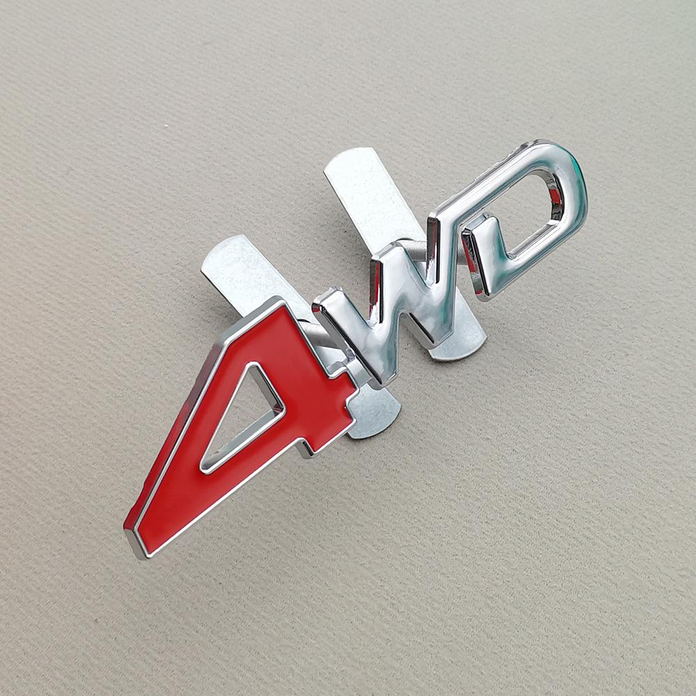 3D Metal Car Sticker 4WD Logo Emblem Trunk Badge Decal For Mitsubishi Asx Lancer 10 Outlander Pajero Sport L200 Colt Accessories