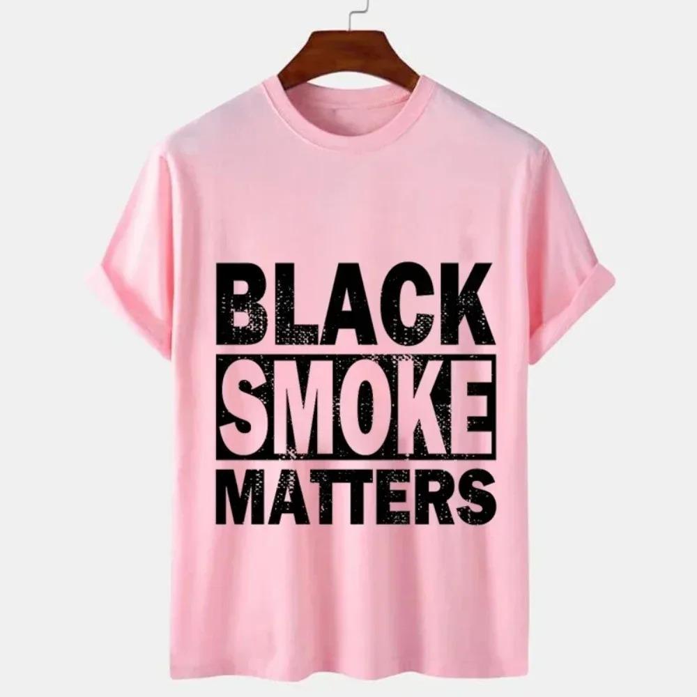Мужская футболка Black Smoke Matters Trucks Trucker Смешные футболки с дизайном Летняя повседневная мужская футболка с круглым вырезом Мужские топы с коротким рукавом