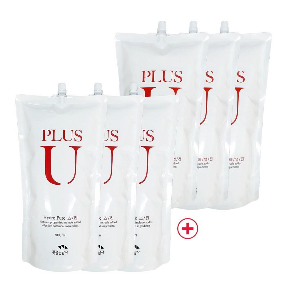 Plus u Женская кожа + Эмульсия (3 комплекта) Многоразовые косметические средства для коммерческого использования объемом 900 мл, 3 шт.