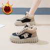 Chunky Platform Snow Boots for Women Winter Slip On Ankle Booties Lace-Up Faux Fur Lining High Top Walking Shoes Women's Warm Fleece Lined Short Boots
