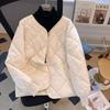 Women's Short Autumn and Winter New Round Neck Style Fashionable and Versatile Light Cotton Jacket