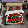 Марокканский футбольный узор 3-предметный комплект постельного белья Мягкое микрофибровое пододеяльник с наволочками для спальни