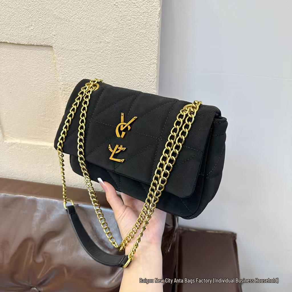 Женская сумка-цепочка в стиле колор-блок Осень/Зима 2025 - Универсальная и стильная сумка через плечо/кроссбоди