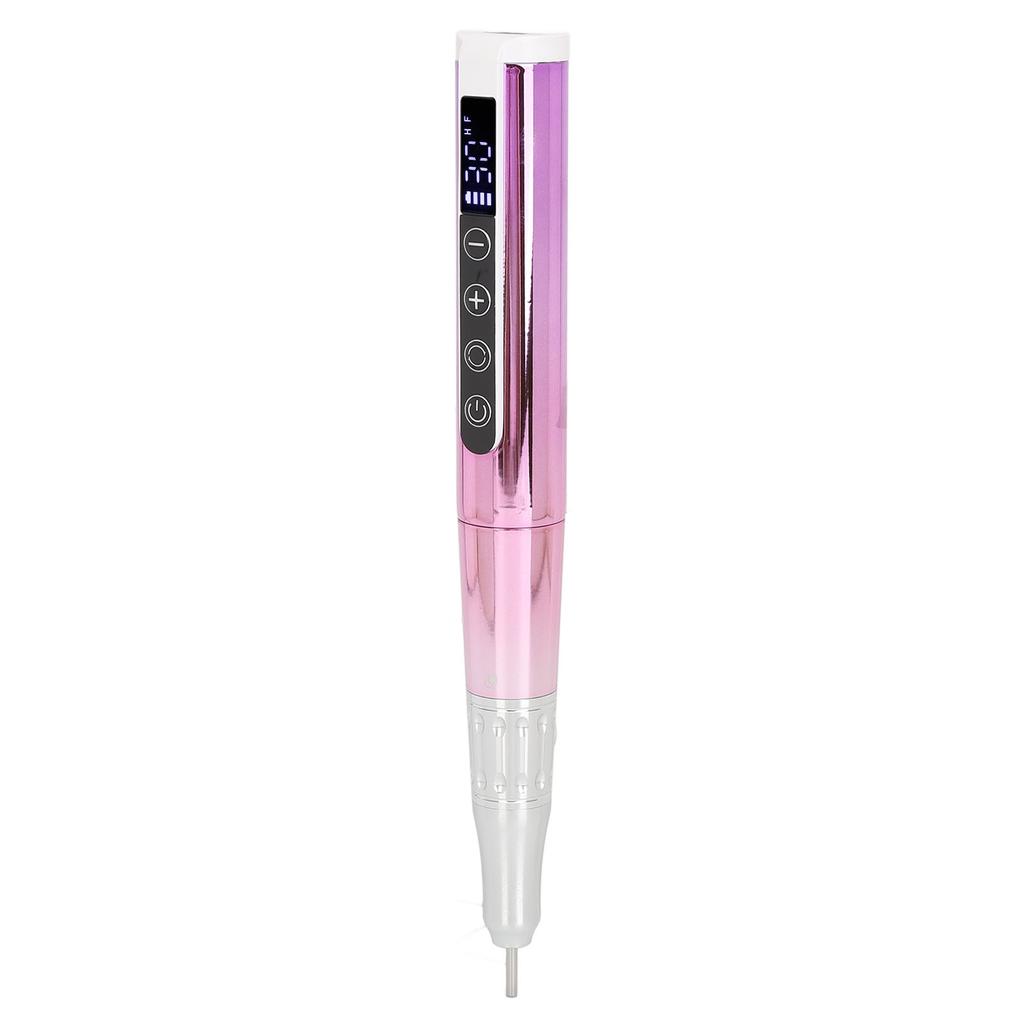 Electric Nail Drill Pen Coreless Motor 30000RPM High Speed Adjustable Nail File Set with 6 Drill