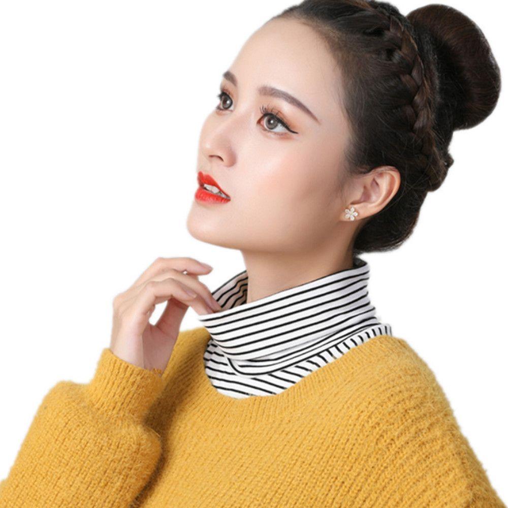 Windproof Turtleneck Cotton Scarf Fashion Fake Collar Women