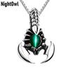 Крутая мужская подвеска-ожерелье из нержавеющей стали Скорпион Зодиак Ювелирные изделия Мужчины