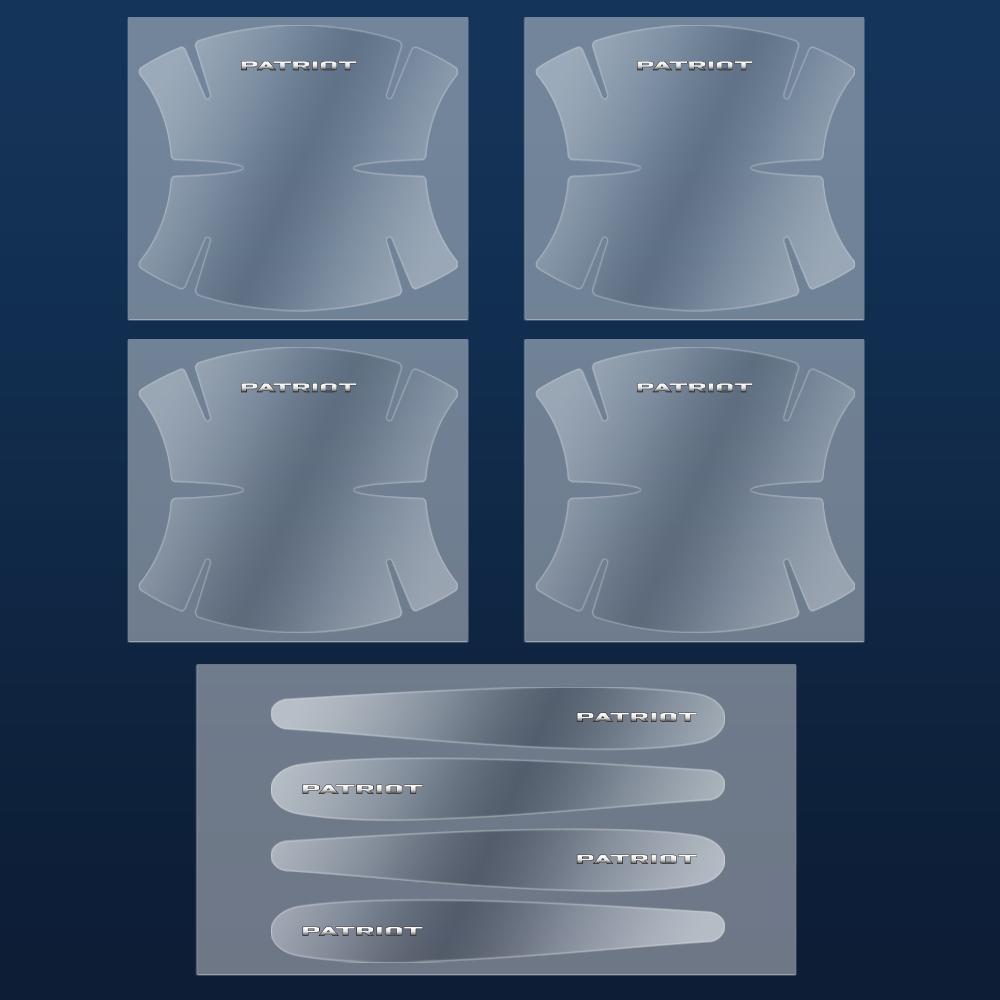 8pcs Car Door Handle Stickers Transparent Protector Film For Jeep Renegade Compass Wrangler JK Patriot Grand Cherokee Rubicon AKS1
