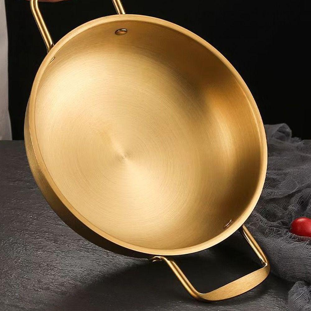 Stainless Steel Cookware Saucepan Paella Pan Home Cooking Seafood Rice Pot Picnic Snack Plates