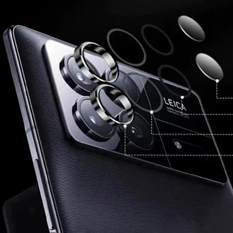 Металлическое кольцо для объектива, защитное стекло для Xiaomi Poco X6 Pro, Защитная пленка для объектива камеры Poco X6 5G, задняя крышка объектива