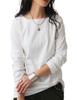 Boat Long Long 100 Plain L 03 [antiqua] T-shirt, Neck, T-shirt, Women's, Sleeve, Cotton, NA-00448 Off-white