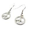 [J1164] - Silver 'Peace' Designer Earrings