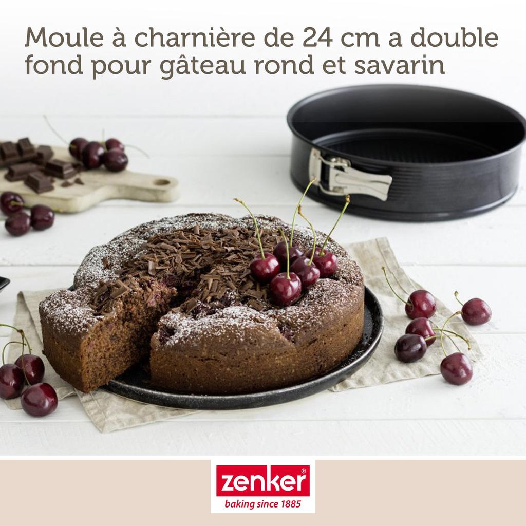 Double-bottomed Savarin and Springform Pan 24 Cm Zenker Black Metallic Ref. 6507