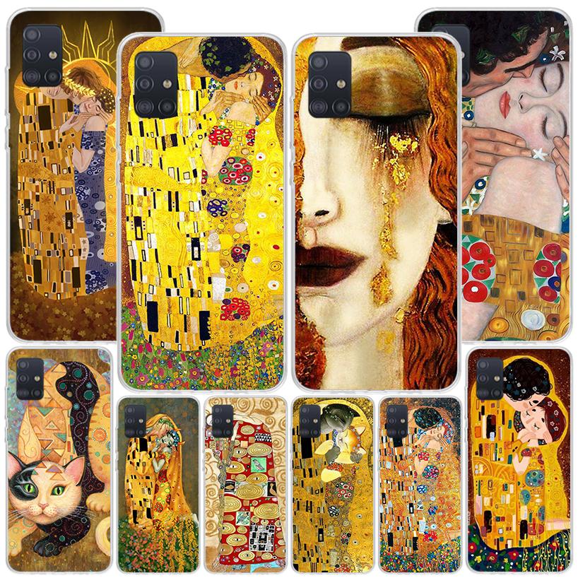 Kiss by Gustav Klimt Desig Phnoe Case for Samsung Galaxy A51 A50S A71 A70 A41 A40 A31 A30 A21S A20S A10S A21S A6 A7 A8 A9 Cover