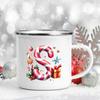 26 Letter Printed Enamel Mug Coffee Juice Milk Mugs Christmas Handle Wine Cup Xmas Best Gifts For Her