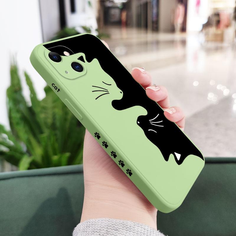 Чехол для телефона «Обнимающийся котенок» для iPhone 16 15 14 13 12 11 Pro Max Mini X XR XS MAX Plus