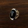 Black Onyx Ring, 925 Sterling Silver, Handmade Men's Heavy Ring, Everyday Wear Jewelry
