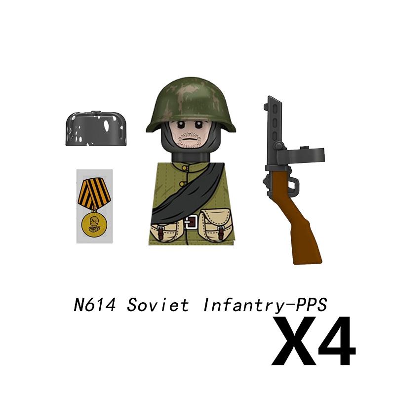 Военная фигурка солдата Строительные блоки Британская армия США Французская армия Оружие 101-я воздушно-десантная дивизия Офицер Пехота M1 Игрушки Подарки D126