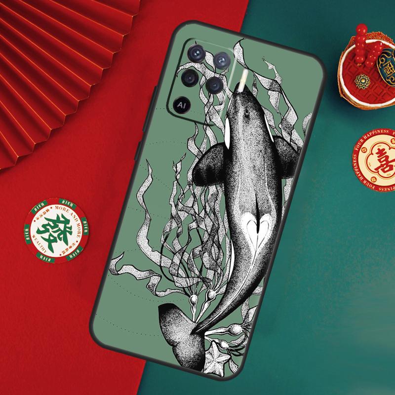 Чехол для телефона Orcas Whale для Oppo A76 A16 A96 A17 A60 A40 A80 A98 A58 A78 A18 A38 A57 A74 A54 A94 A15 A5 A6 Pro