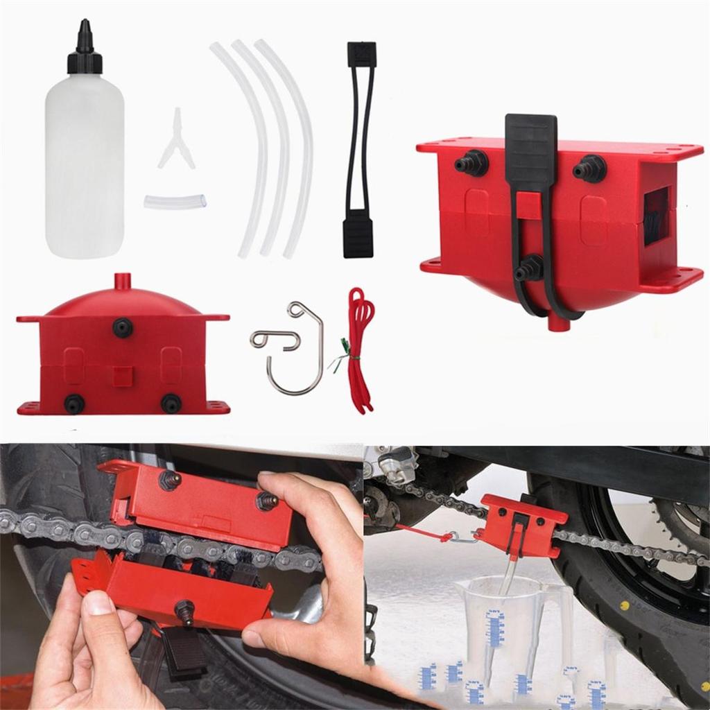 Motorcycle and Motorcycle Chain Cleaning Tools, Maintenance Brushes To Clean the Chain 360-degree Cleaner, Chain Washing Artifact