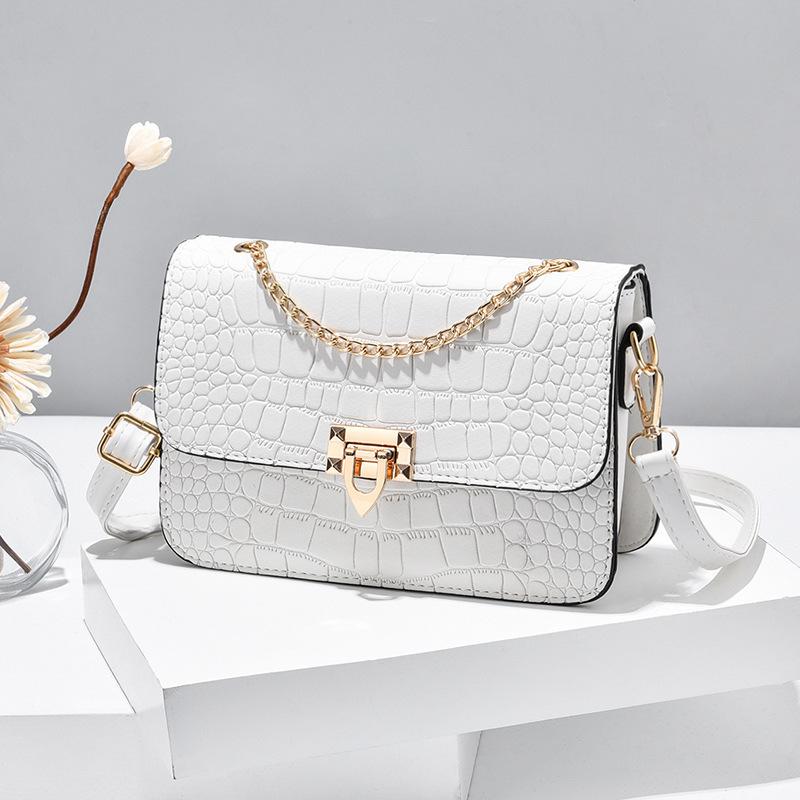 Новая маленькая квадратная сумка с цепочкой, уличная модная женская сумка через плечо с каменным узором, модная квадратная сумка с пряжкой на молнии