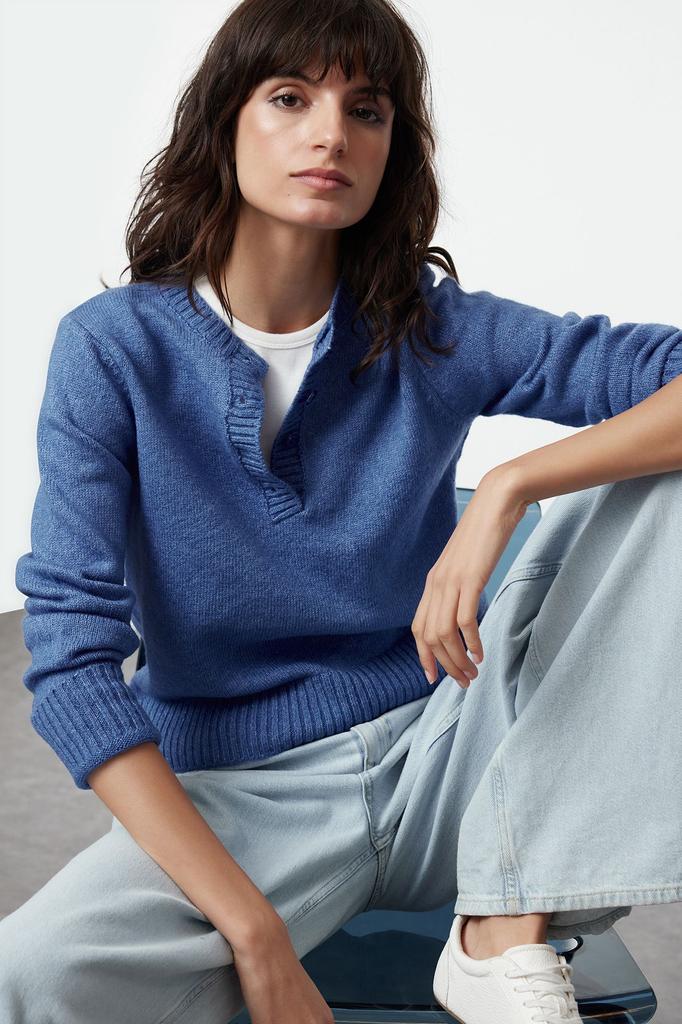 Женский свитер в элегантном стиле, мягкий текстурированный базовый трикотаж с камнем, свитер