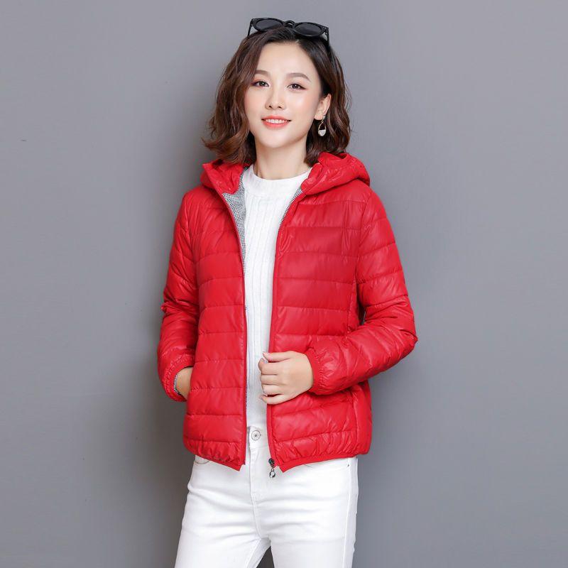 Down Jacket Women Coat Autumn Winter Jackets for Warm Quilted Parka Ladies and Light Female Ultralight Hooded