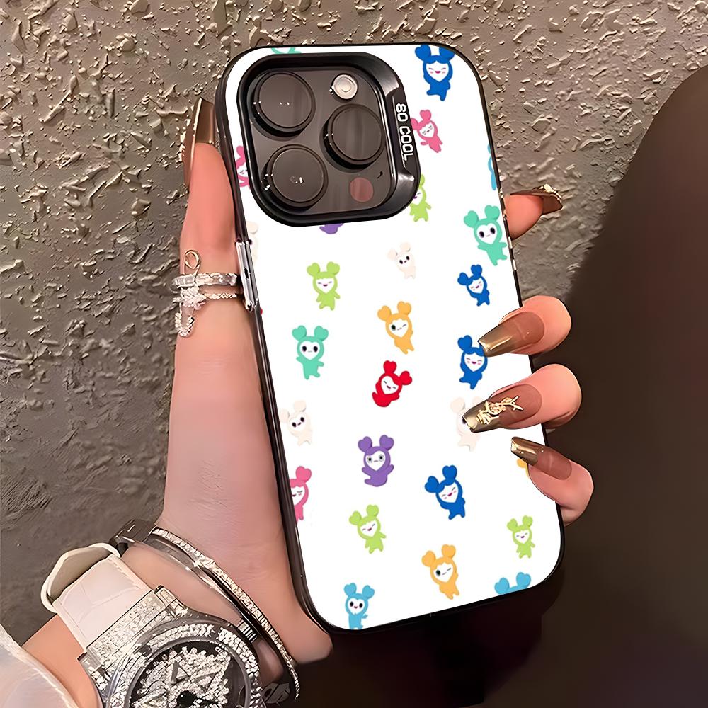 Laburi Twice-Lovelys Phone Case For IPhone17 Air 16 15 14 Plus 13 12 11 Pro XS Max Silver Black Bumper Case