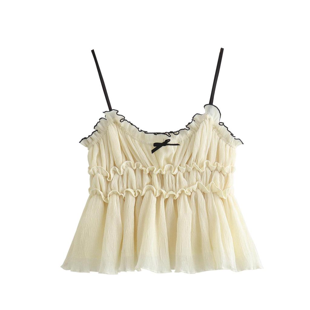 Текстурированный камзол с бантом во французском стиле, весна/осень 2025