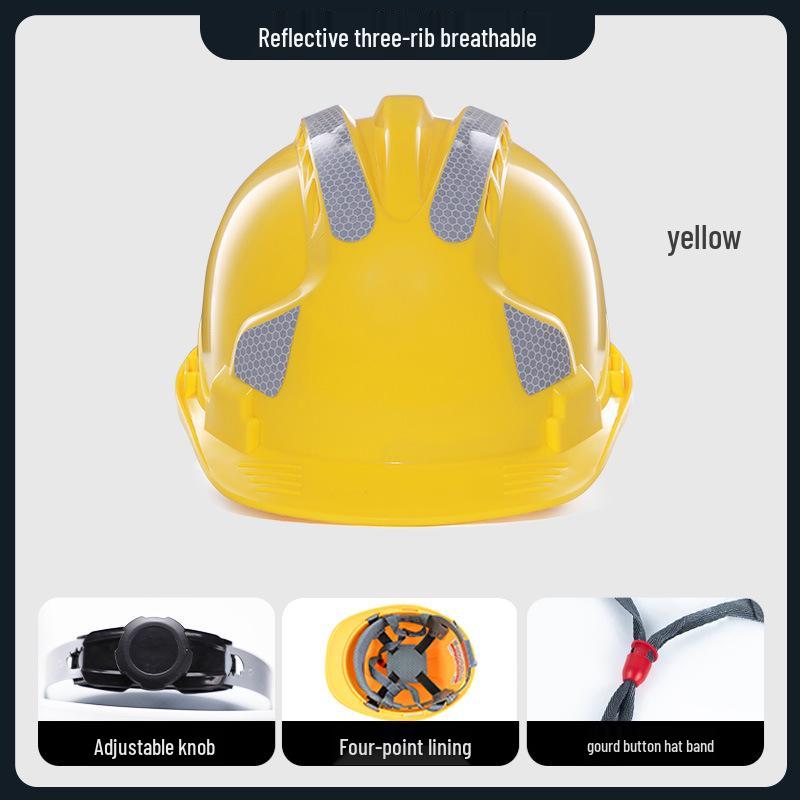 Iron Head Reflective Breathable Anti-Smash Construction Safety Helmet
