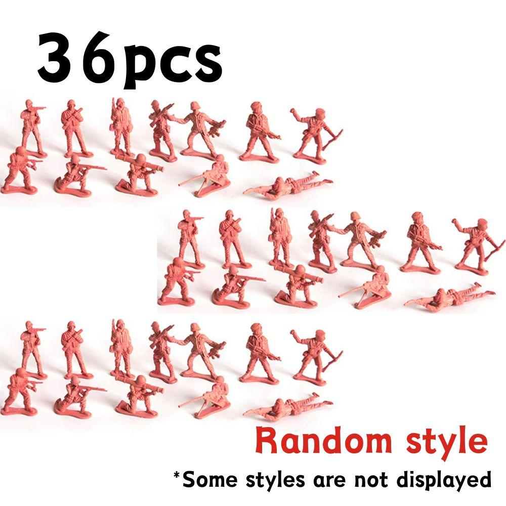 12/36pcs 5cm Plastic Soldier Figurin Sand Table Exercise Military Model Scene Props Desktop Decoration Collection Gift YMY