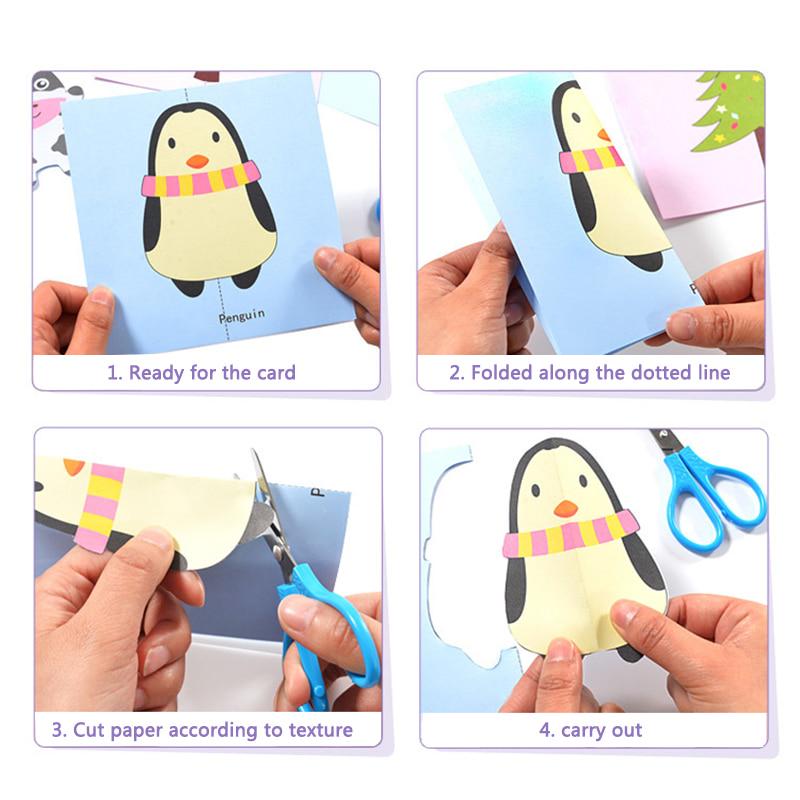 Cartoon Paper Folding Cutting Toys Scissor Skills DIY Art Craft Educational Toy Color Kindergarten