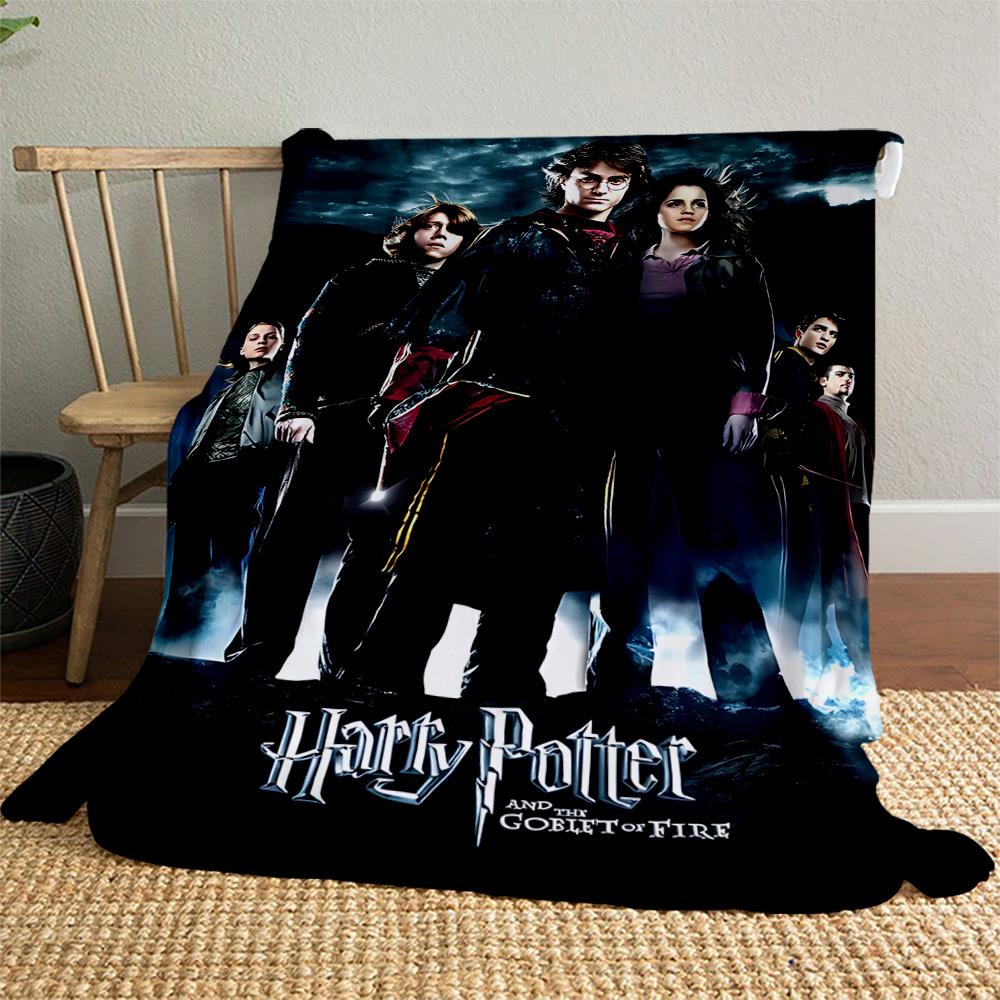 1 шт. Гарри Поттер Кубок Огня Наружное Фланелевое Пледное Одеяло Всесезонное Мягкое Тепло, Декор для Дома 1031223