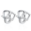 925 Sterling Silver Geometric Piercing Stud Earrings For Women Girls Engagement Party Jewelry Pendientes Eh062