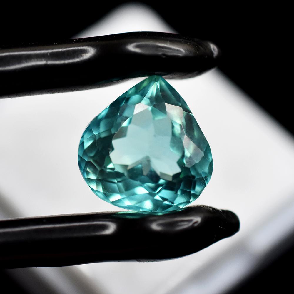 Natural Sapphire 7.80 Ct Bluish Green Pear Stunning Certified Loose Gemstone
