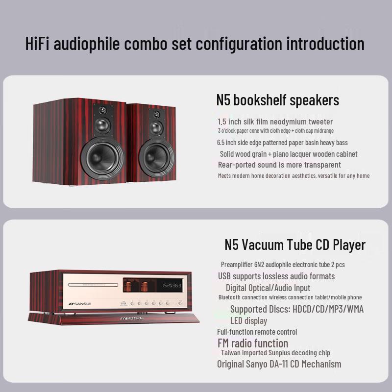 SANSUI N5 HIFI ламповый усилитель акустическая система с CD-плеером (Китайская версия)