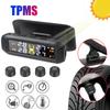 Tire Pressure Monitoring System Rotating Design Solar TPMS Car Tyre Pressure Monitor Temperature Warning Fuel Save With 4 External Sensors
