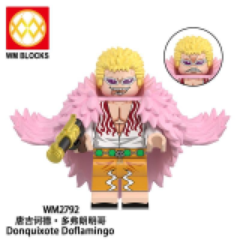 One Piece Franky Hawk Eye Mini Action Figure Building Blocks Set WM6192 Anime Puzzle Toy for Kids Gift