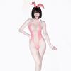 Erotic Anime Cute Bunny Girl Cosplay Costume Sexy Translucent Patent Leather Bodysuit School Girl Kawaii Rabbit Uniform Lingerie
