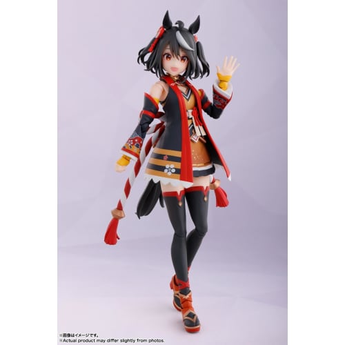 TAMASHII NATIONS S.H.Figuarts Uma Musume Pretty Derby Kitasan Black, примерно 140 мм, окрашенная подвижная фигурка из ПВХ и АБС