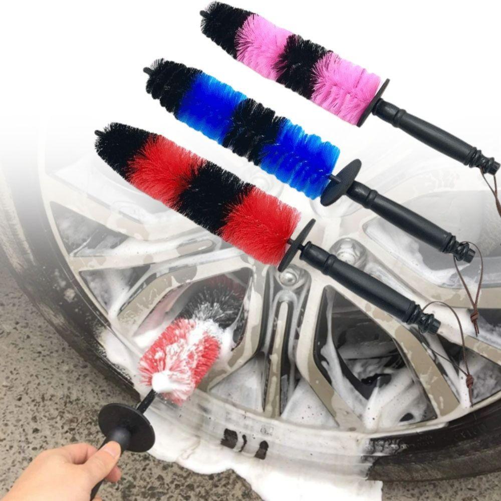 Detailing Design Car Wheel Brush Soft Bristles Vehicle Engine Brush Exhaust Cleaning
