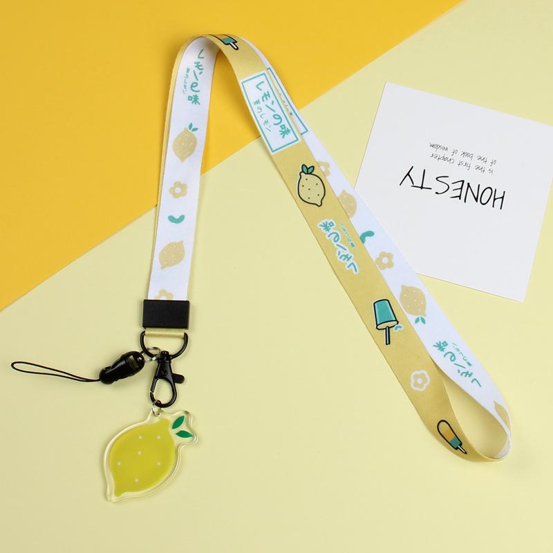 Cartoon Mobile Phone Lanyard, Cute Pendant, Wide And Flat Braided Belt, Lanyard, Key, Badge, Card Cover, Neck Lanyard.